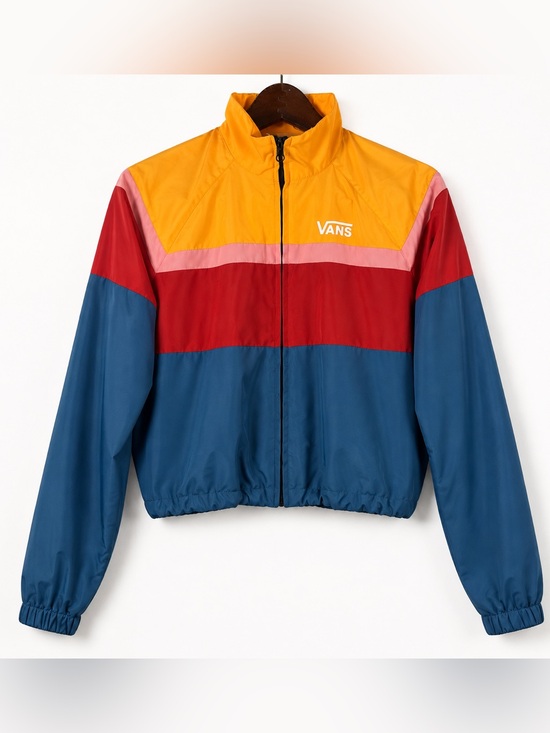 Vans Jackets & Blazers - Vans Colorblock Full Zip Windbreaker Jacket XS Pink Blue Yellow